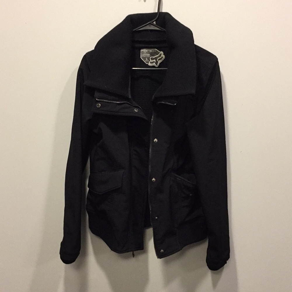 Black coat with thick collars